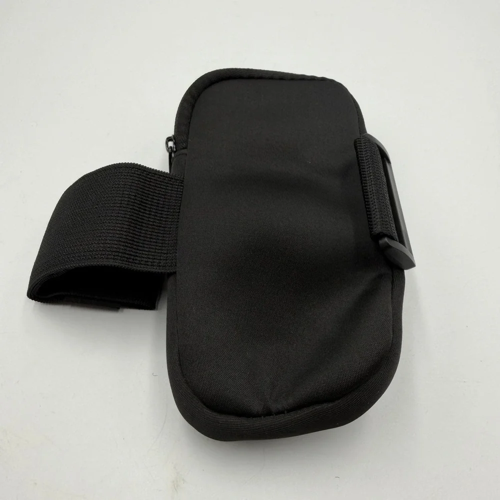 Black Universal Sports Armband Phone Holder Pouch with Headphone Port & Strap